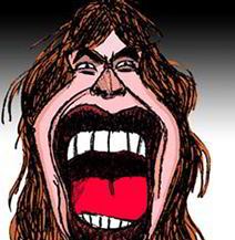 caricatura de Mick Jagger