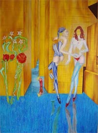 mujeres pintura romeo niram